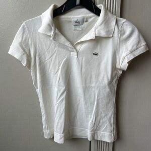 Lacoste White Polo Top – Size 38 (Small)
